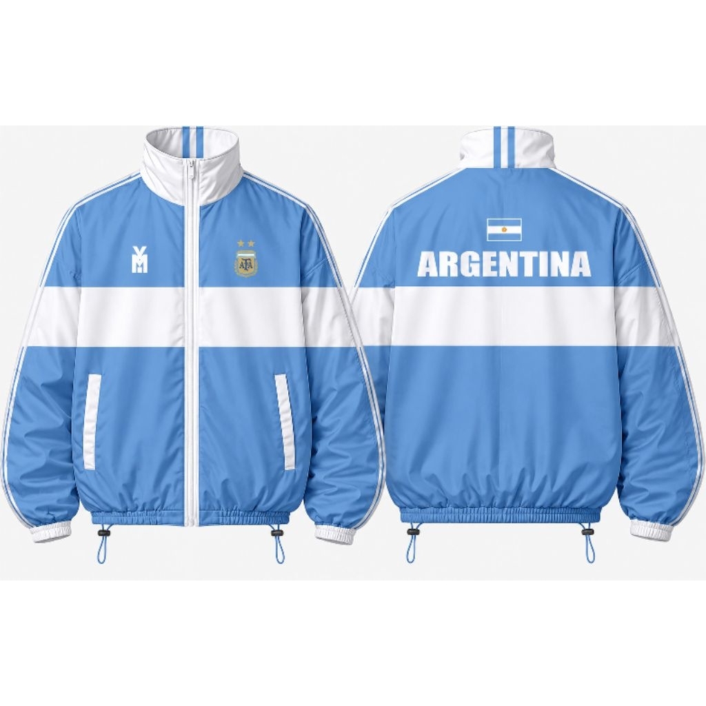 JAKET ARGENTINA TRACKTOP BAGGY PREMIUM UNISEX YLIEMOFFICIALSTORE