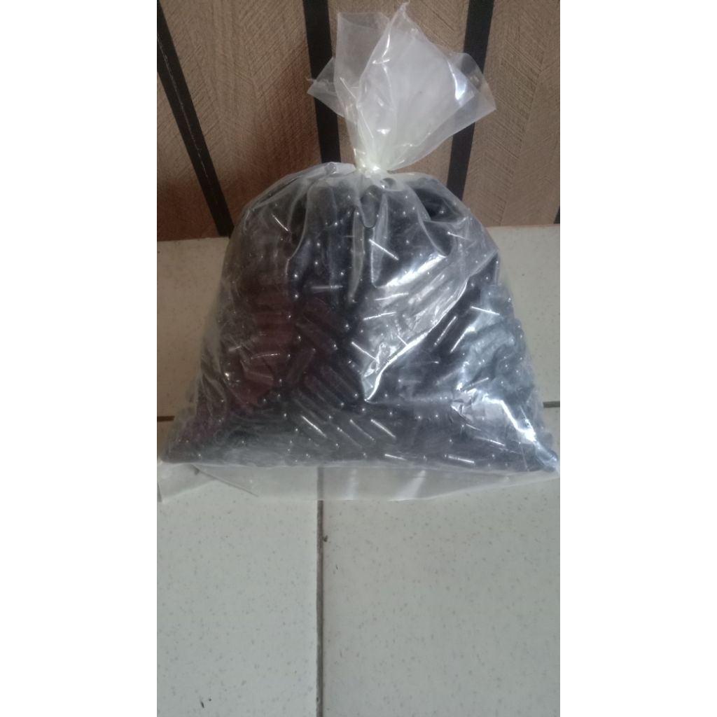 1000 Kapsul Gelatin Sapi Merah Maroon Ukuran 0
