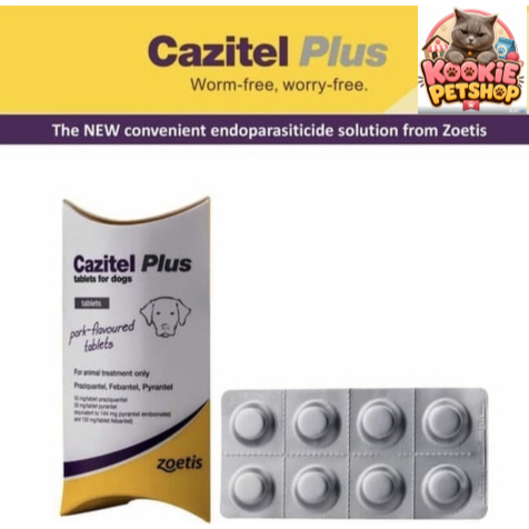 Cazitel Plus for Dogs / Obat Cacing Anjing Per Tablet