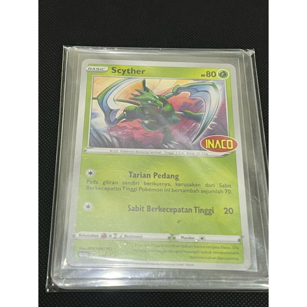 kartu pokemon promo inaco scyther