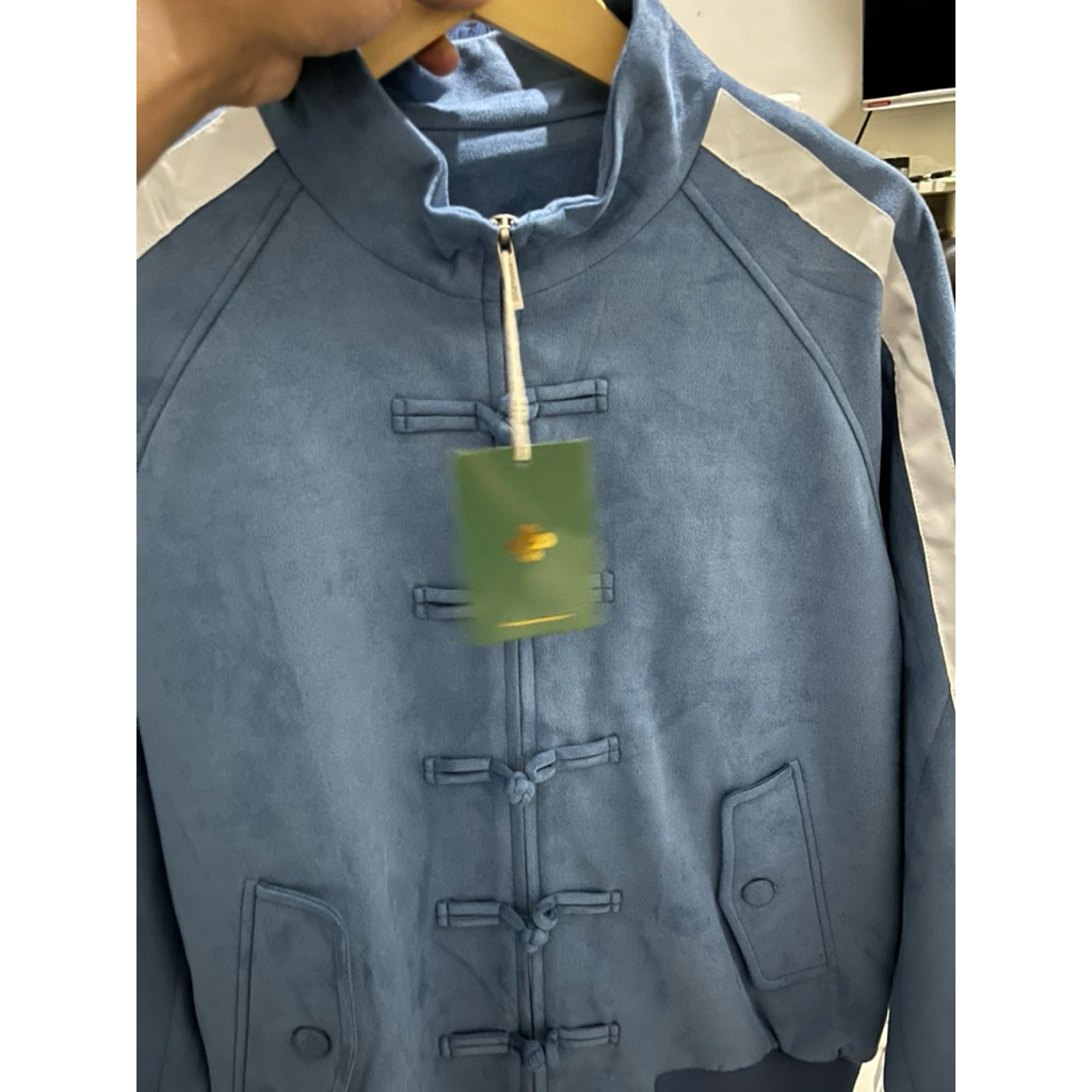 jaket chongsam signore warna sky blue ukuran L