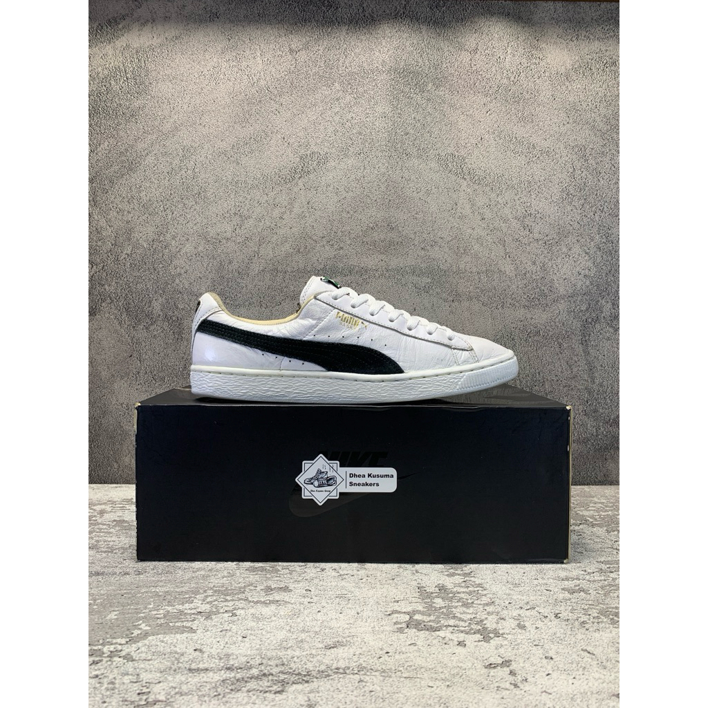 Sepatu Second  Puma Basket Classic LFS 'White Black' Size 42 Insole 27 cm Original