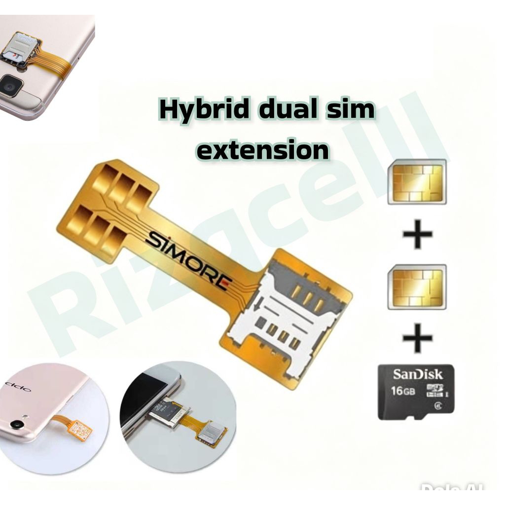 Hybrid dual sim extension SIM card nano to nano
