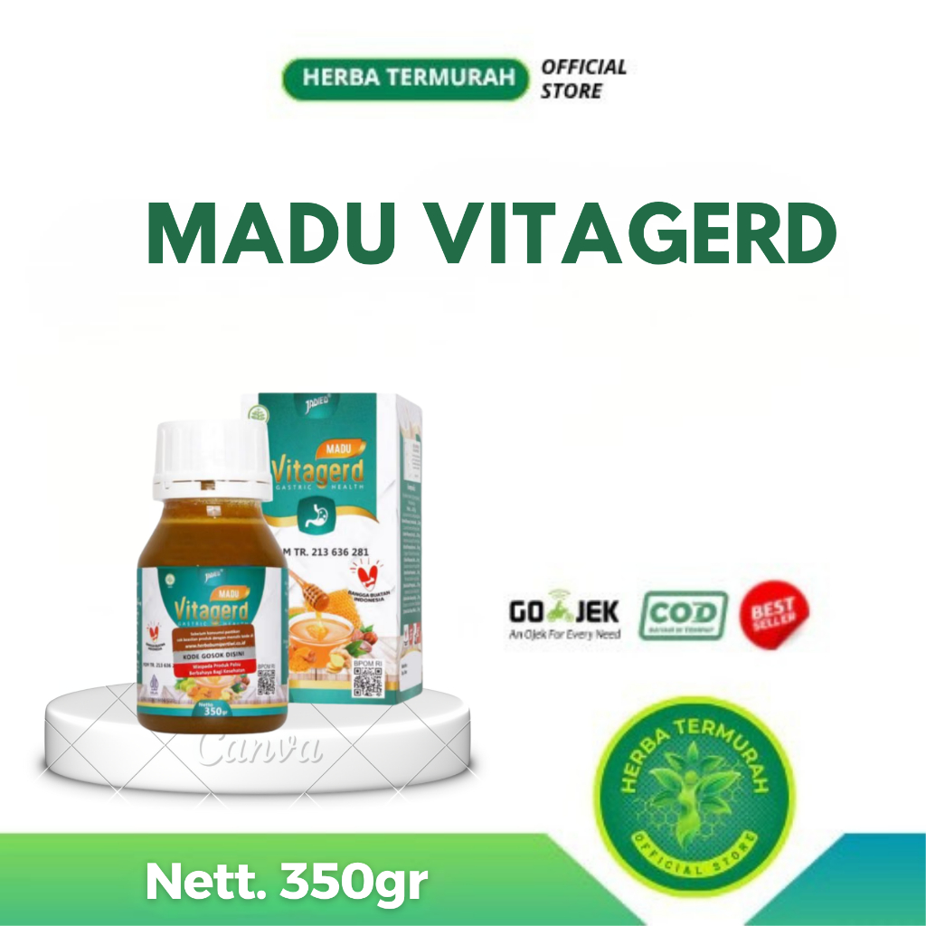 Madu Vitagerd Obat Herbal Asam Lambung Maag & Gerd Original |  Obat GERD dan Asam Lambung