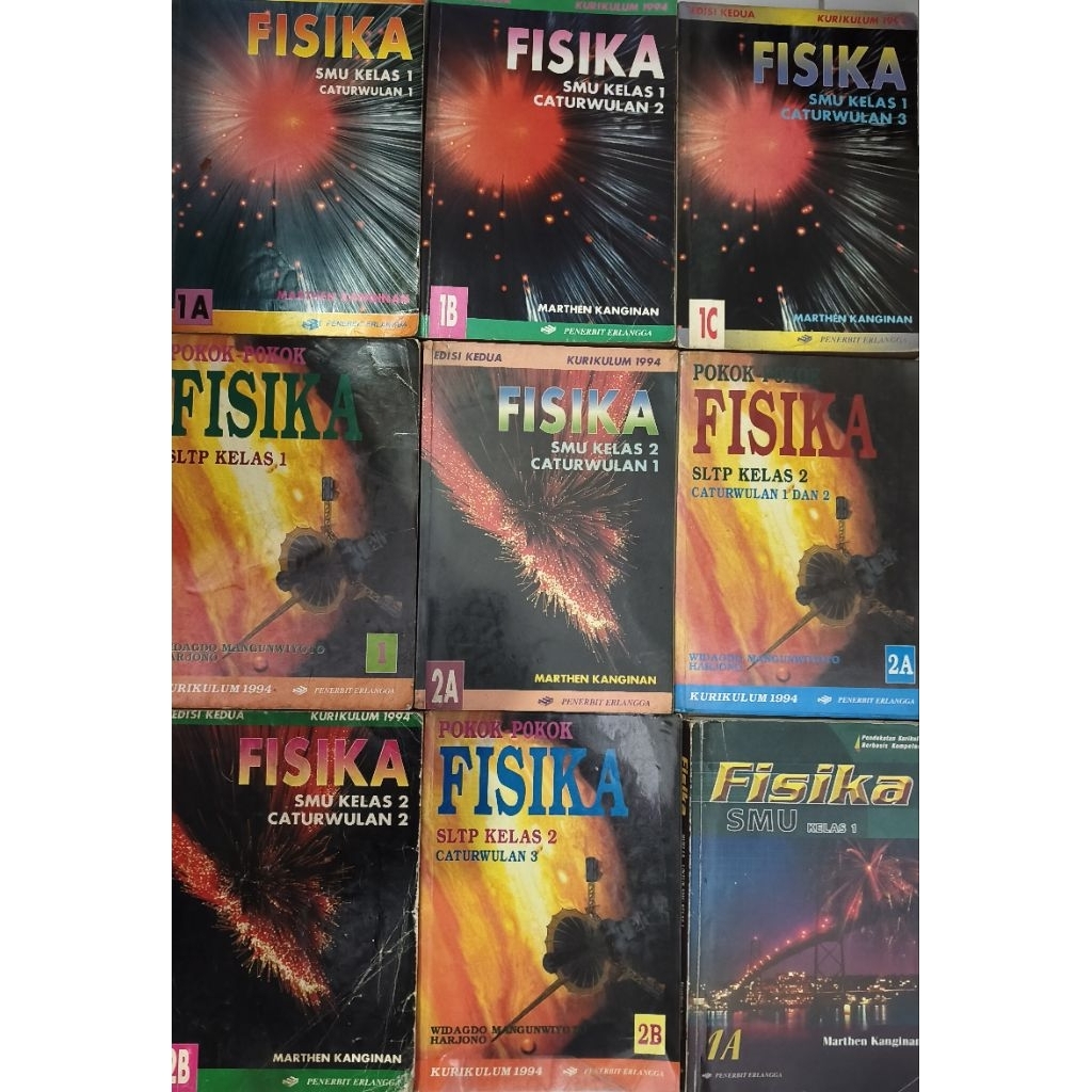 BUKU FISIKA KURIKULUM 1994 MARTHEN KANGINAN BEKAS ORIGINAL
