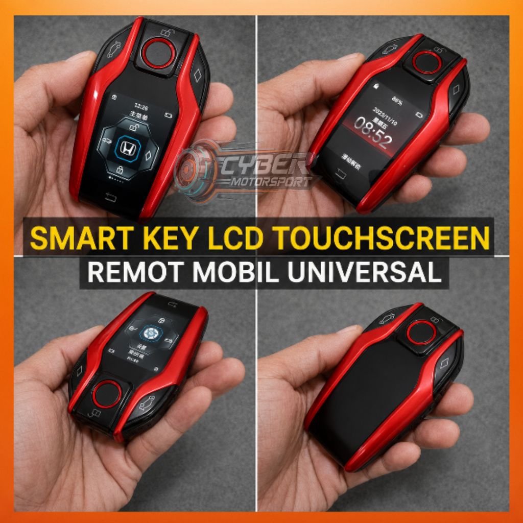 Remot mobil Touchscreen LCD universal. Bisa buat semua mobil. Smart car remot alarm. keyless PKE  Re