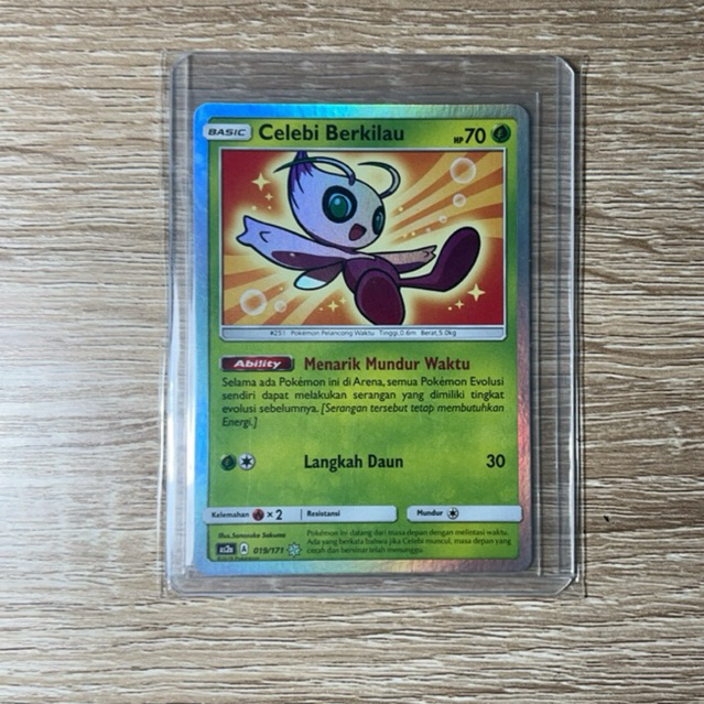 Kartu TCG Pokemon Celebi Berkilau Indonesia