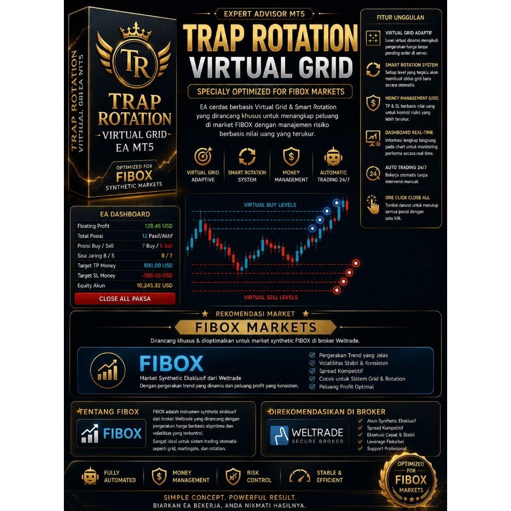 EA Trading Forex TRAP ROTATION VIRTUAL GRID EA MT5