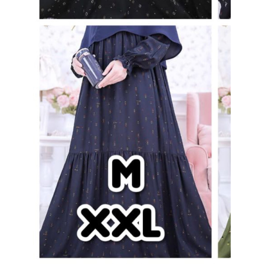 Gamis daily DITSY Darlene navy size M