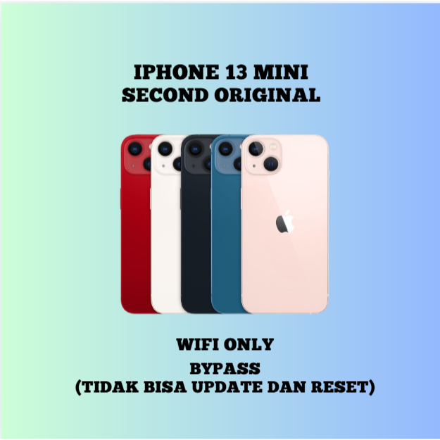 HP IPHONE 13 MINI WIFI ONLY 128GB/256GB/512GB Bekas Second Original Mulus Fullset Game/Live/Merekam 