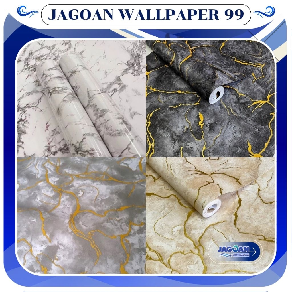 Wallpaper Sticker Dinding Motif Marmer Aesthetic Wallpaper Sticker Marmer 3D Lem Kuat Mudah Pasang