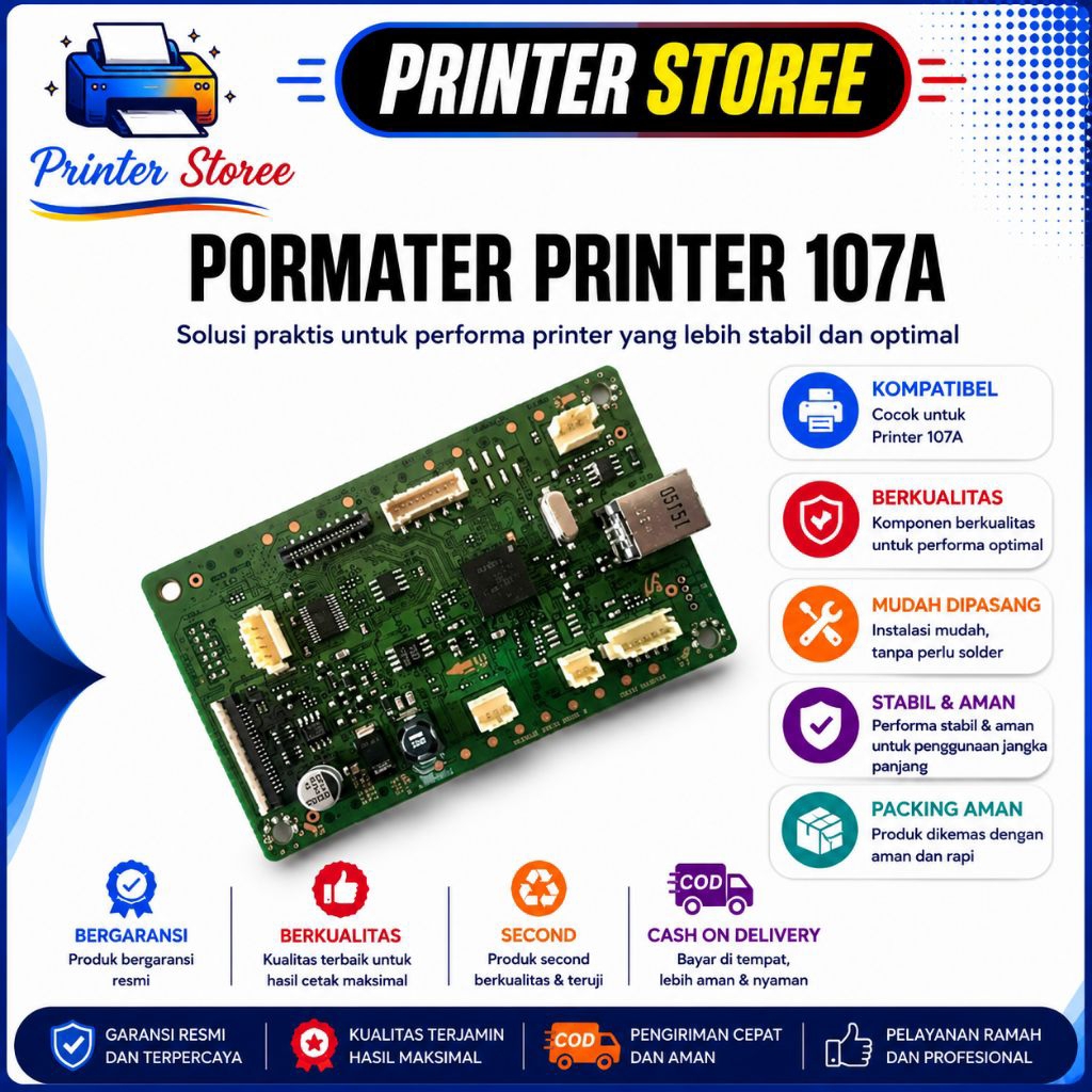 Formater Printer HP LaserJet 107a second termurah bergaransi
