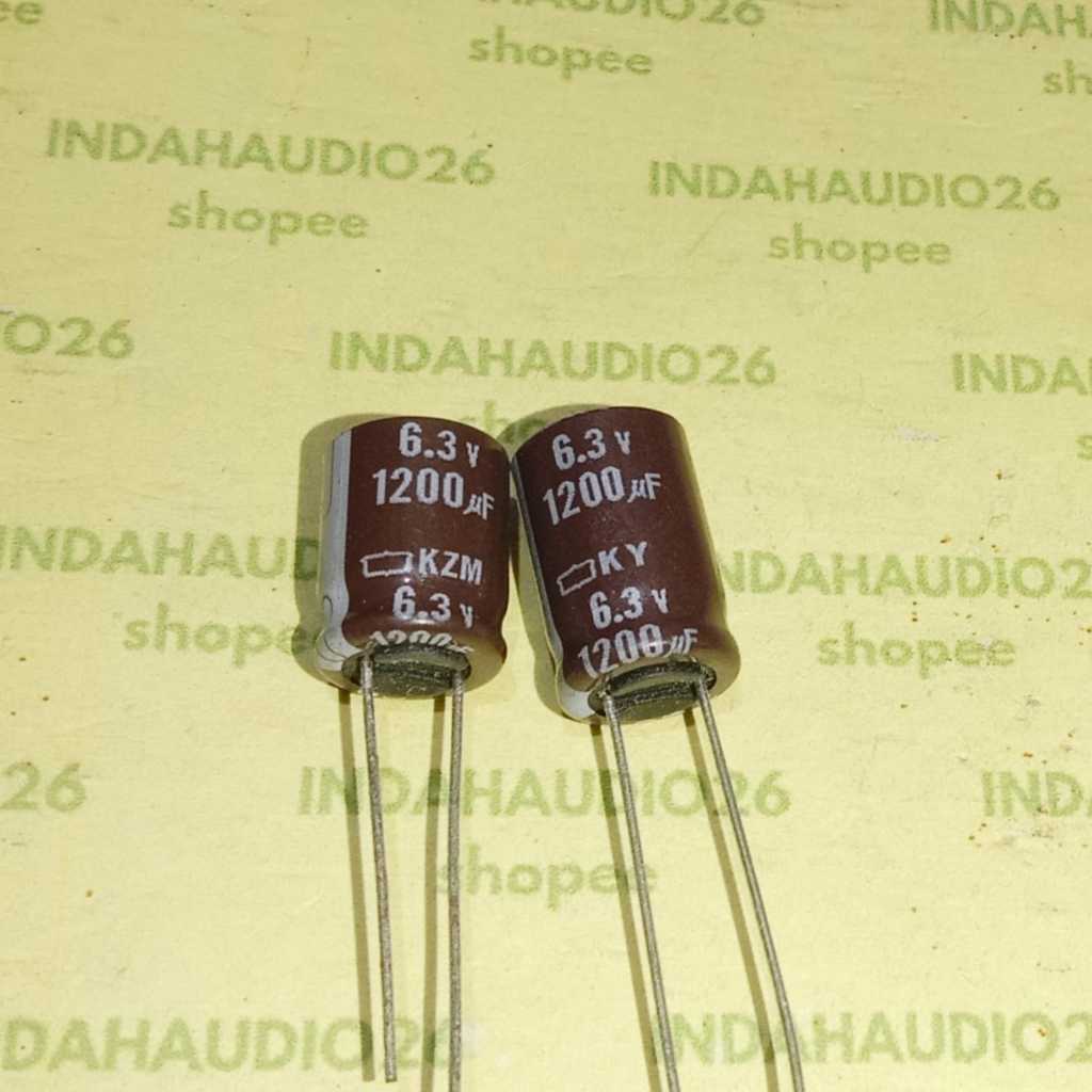 1200uf 6v3  6.3v  6,3V  d10mm nippon chemicon  elco kapasitor elko capacitor 1200uf 6v3  6.3v  6,3V