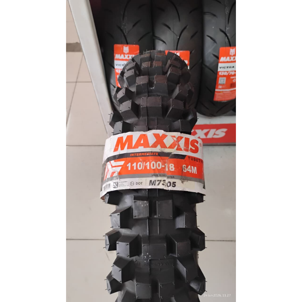 SNI Ban Motor Trail Tubetype MAXXIS M7305 { 100/110-18 } Ban Motor Velg Ring 18, KLX, CRF, WR155R