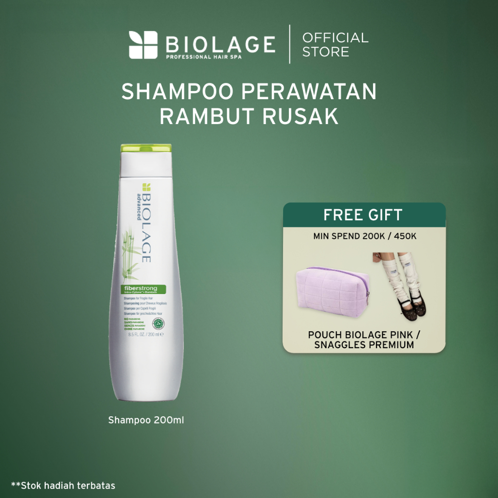 Biolage Fiberstrong Shampoo 200 ml - Shampoo Professional Perawatan Rambut Rapuh, Rusak & Patah | Ce