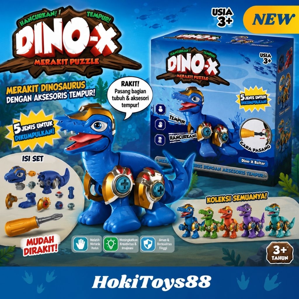 Dino-X Merakit Puzzle Dinosaur