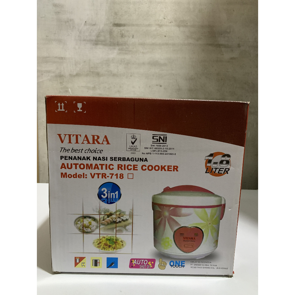 Magic Com / Rice Cooker Vitara 1.8 Liter VTR-718