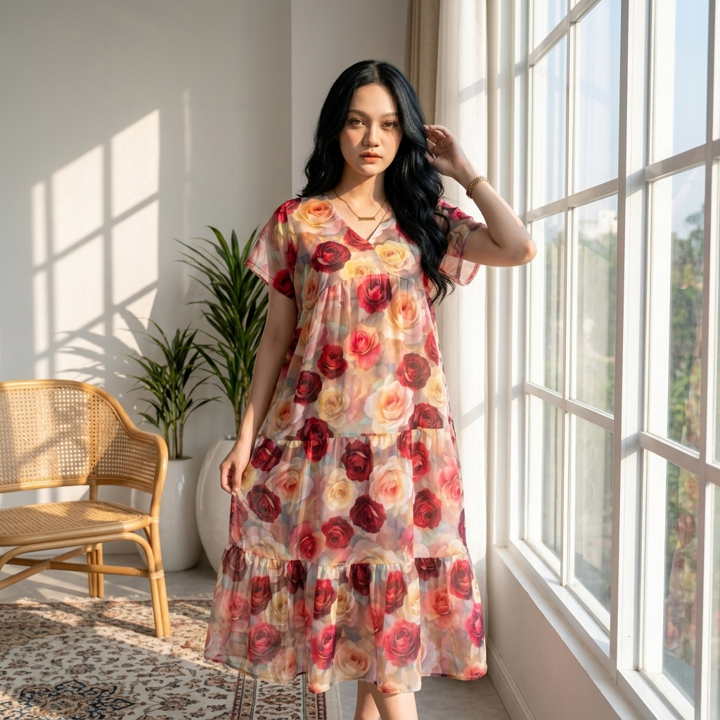 Masayu Homedress Rayon Premium / Daster Jumbo Bumil