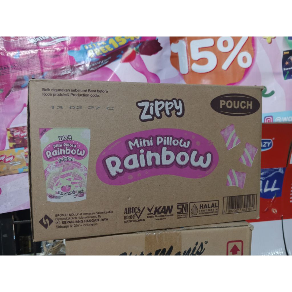 ZIPPY MINI PILLOW RAINBOW ISI 3 x 10 PCS
