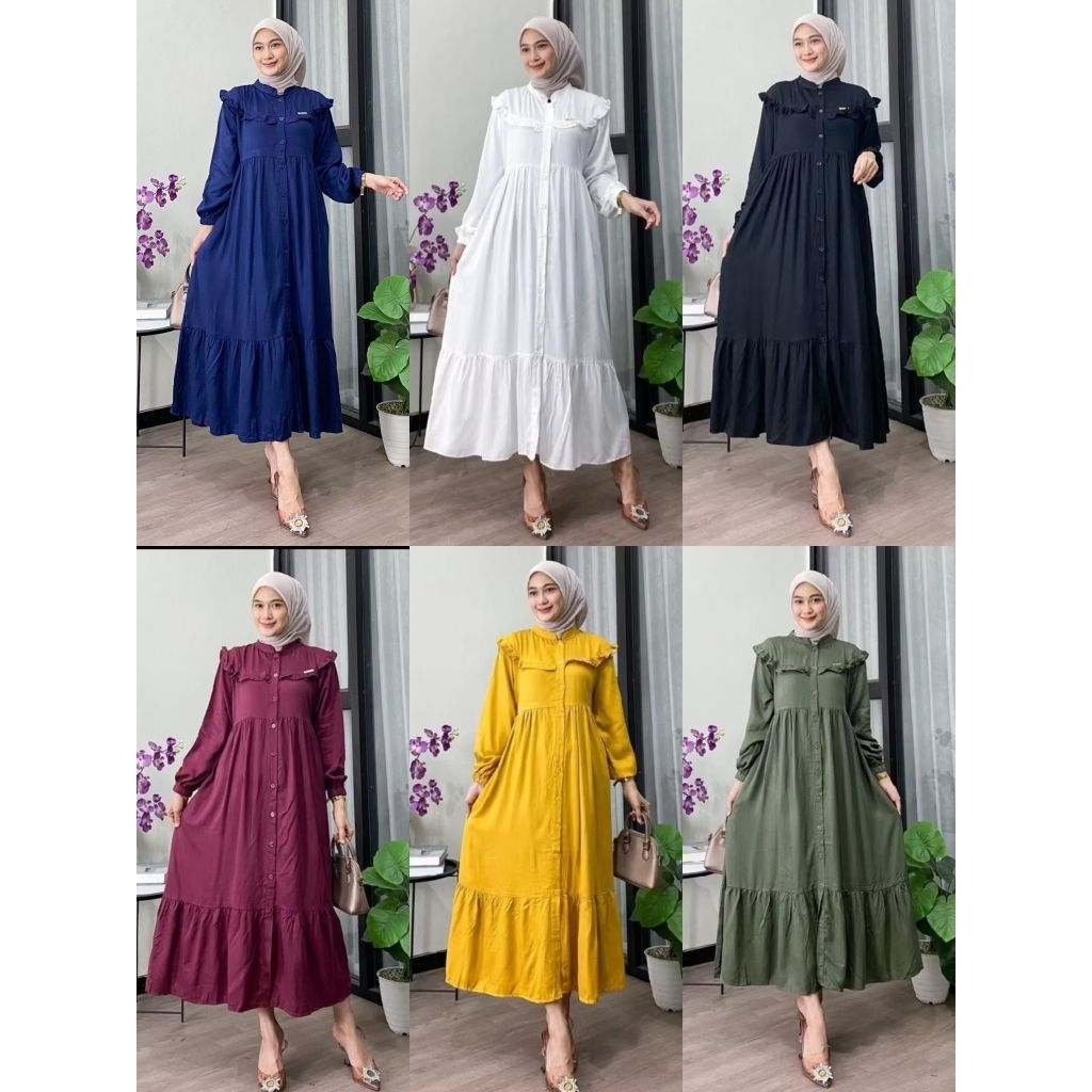 gamis twill polos - gamis polos - gamis rayon twill premium - gamis polos jumbo- gamis katun - gamis