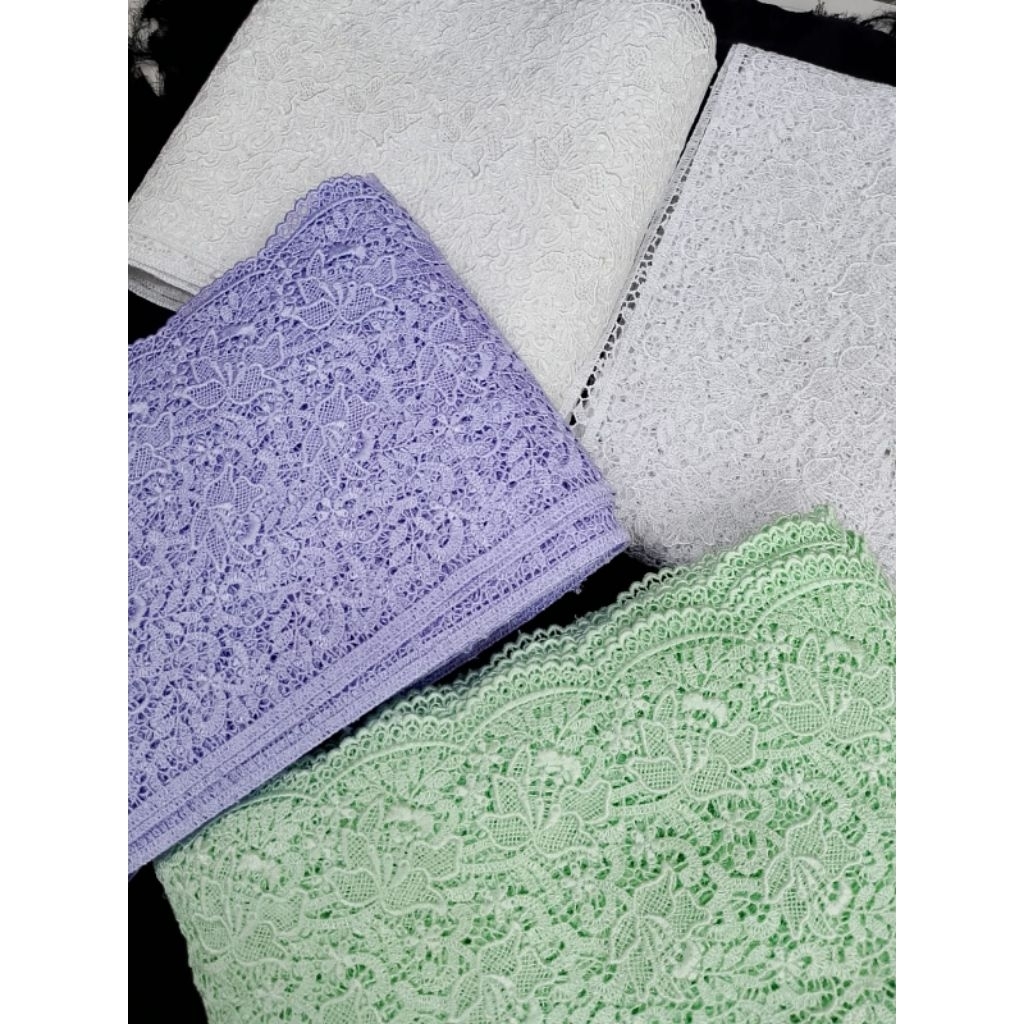RENDA BORDIR/RENDA GIPER LEBAR 18-20CM/LIST PINGGIRAN