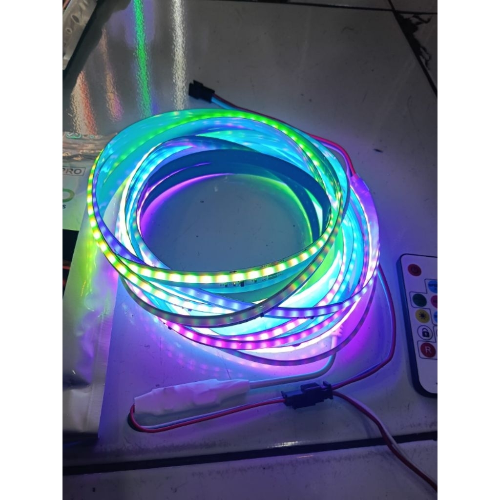 VDR lampu LED strip COB RGB 24V 5M 1 roll lampu LED strip RGB