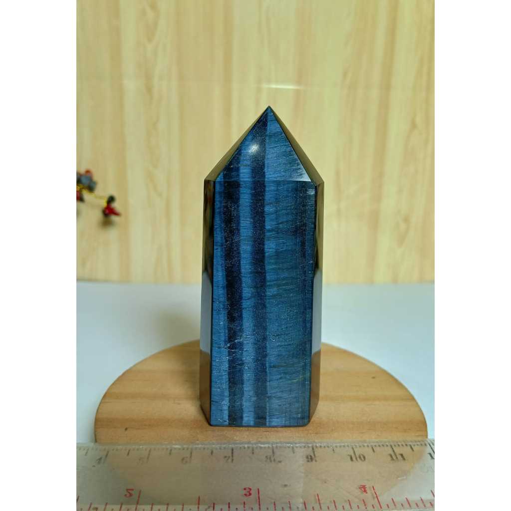 Batu Asli Alam Blue Tiger Eye Pointer Tower Natural (4)