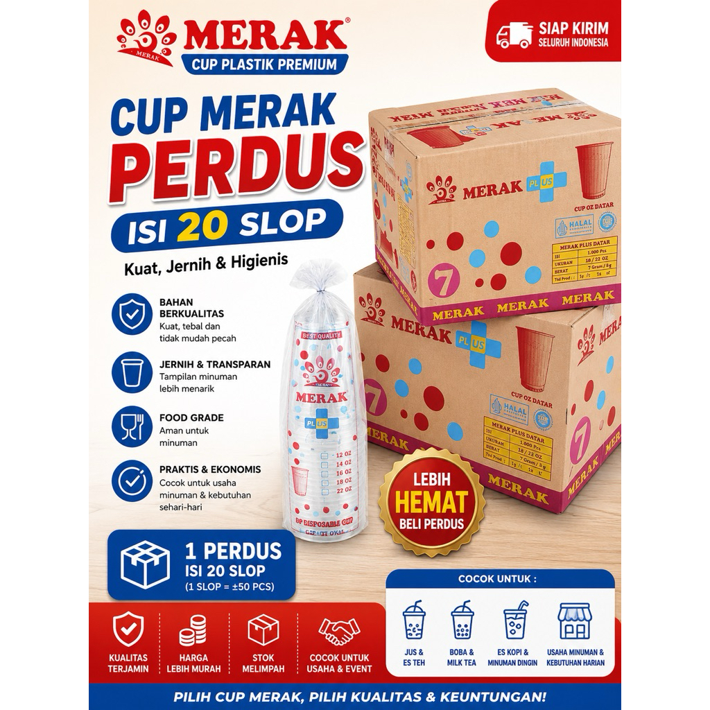 CUP MERAK HARGA GROSIR/CUP ES TEH JUMBO