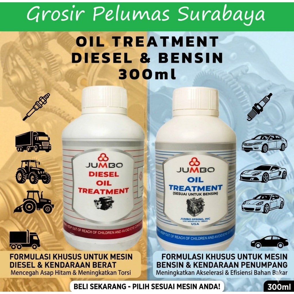 JUMBO OT Diesel oil Treatment additive Campuran oli mesin diesel 300ml JUMBO pengental oli