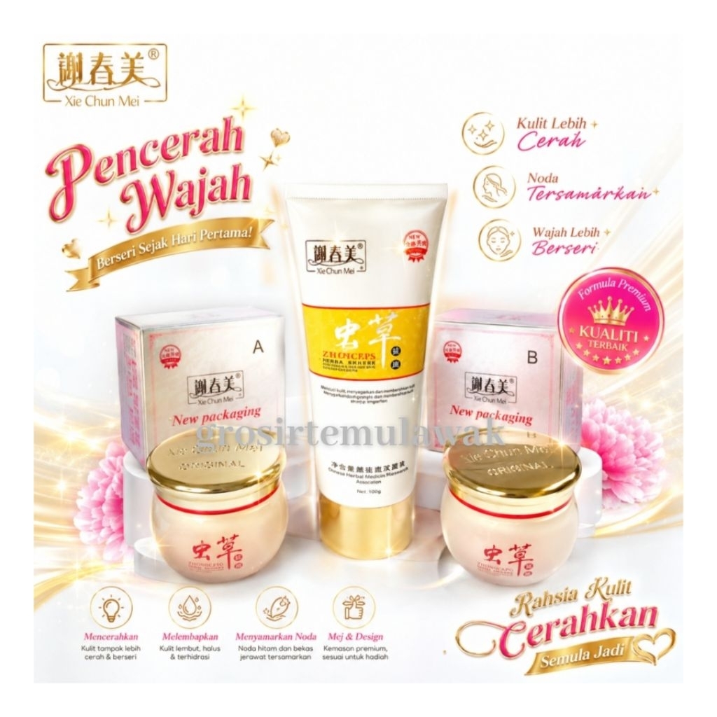 Cream Cordy GRACEFUL siang malam + sabun cordy GRACEFUL Original