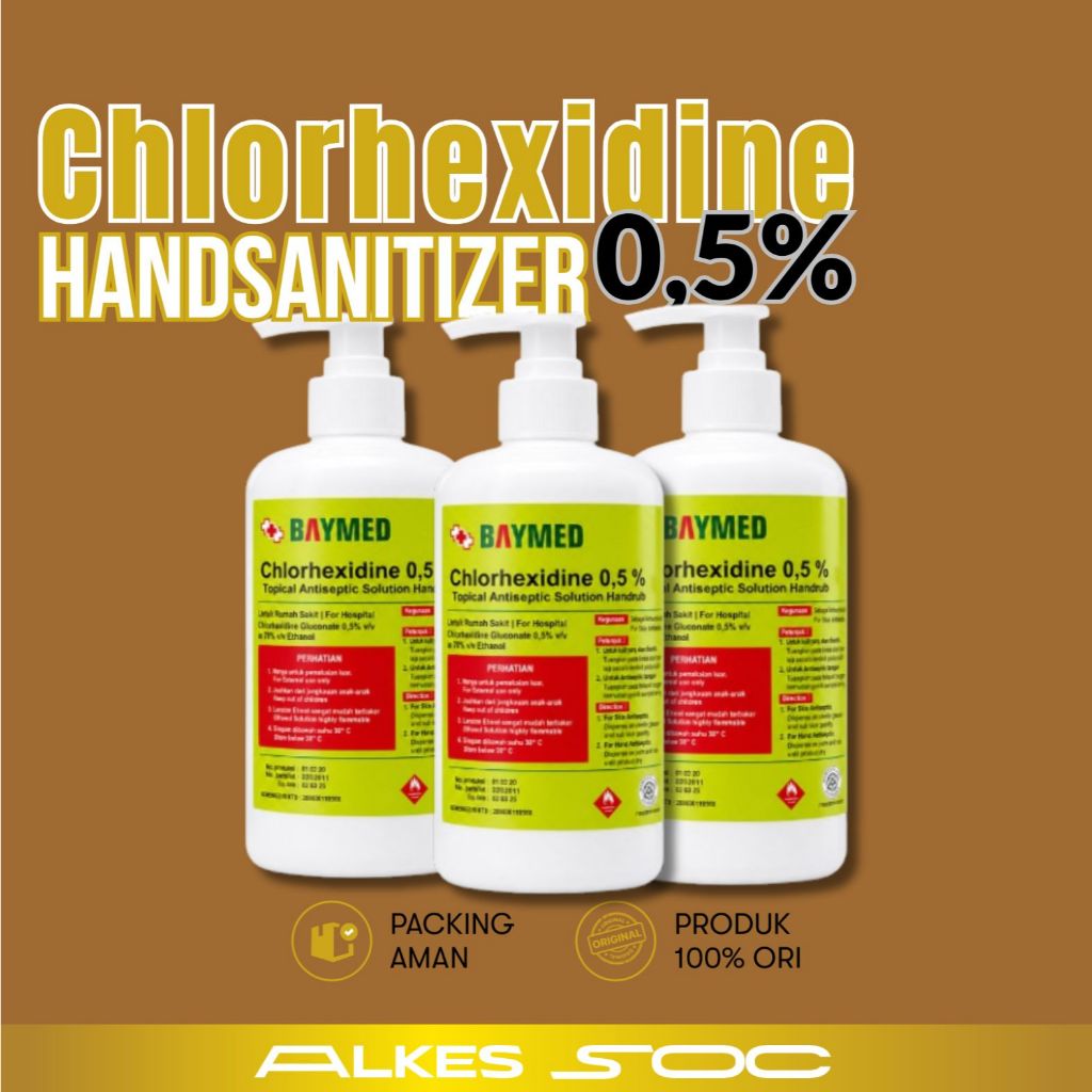 Handsanitizer Chlorhexidine CHG 0,5% 500 ml & 1 Liter BAYMED