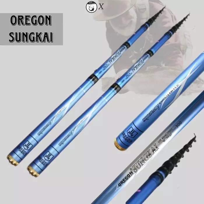 JORAN TEGEK KOLONG OREGON SUNGKAI 240 270 300 360 450 CARBON MEDIUM KAKU RING RUAS PENDEK Reel Panci