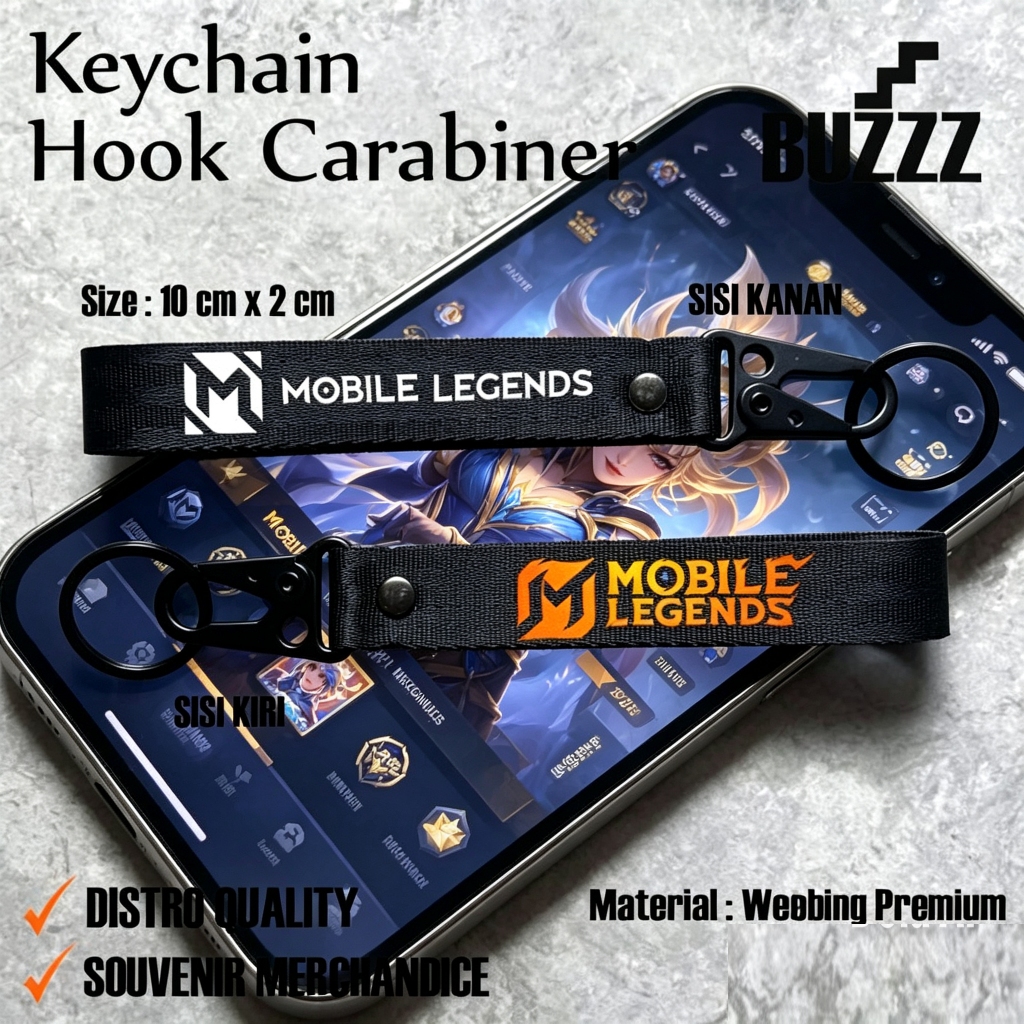 GANTUNGAN KUNCI MOBILE LEGEND - KEYCHAIN ML - KARABINER MOBILE LEGEND