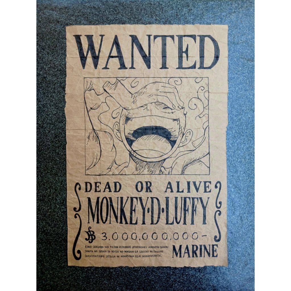 Poster Bounty One Piece wanted poster aesthetic