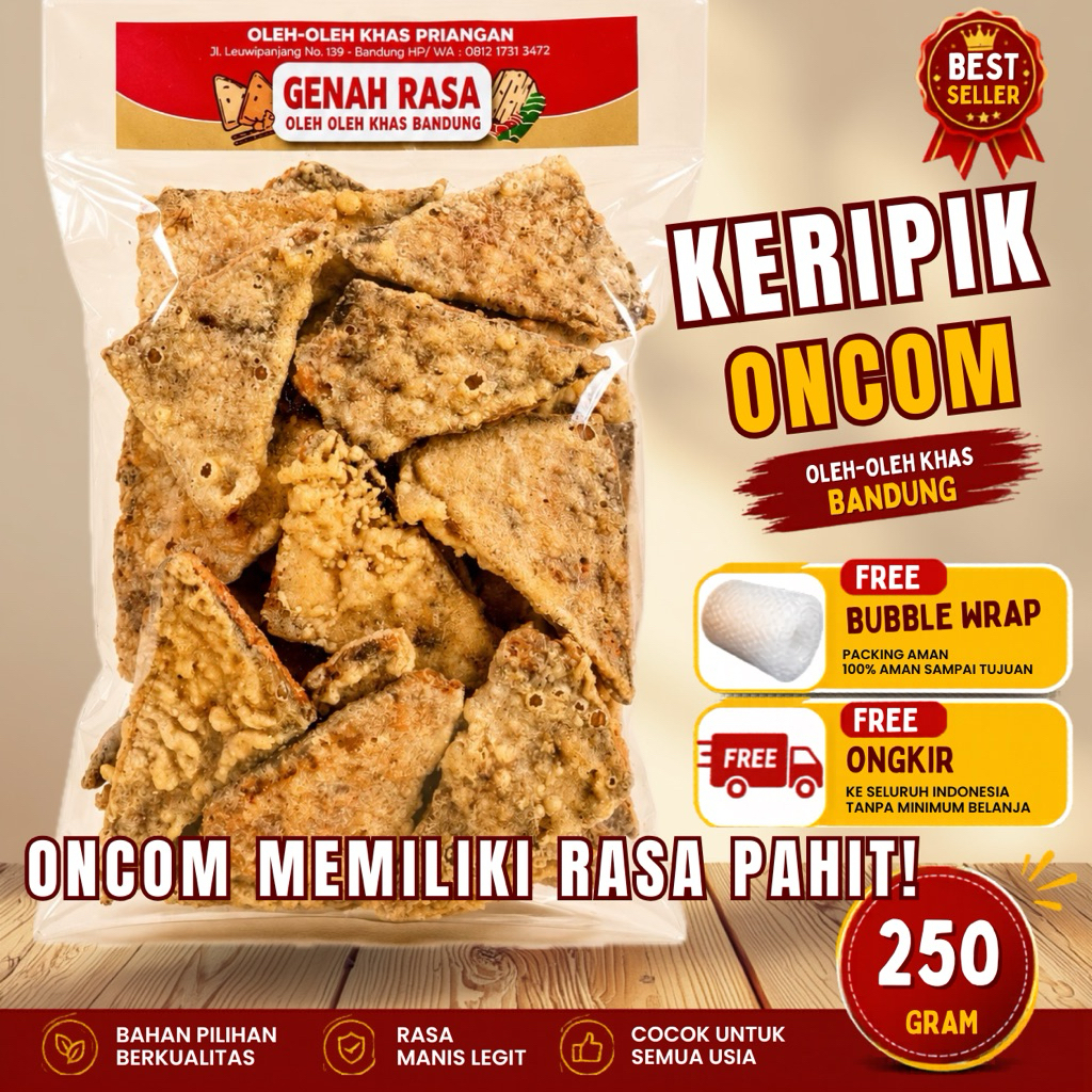 Keripik Oncom Goreng oleh oleh Khas Bandung 250 gram GENAH RASA