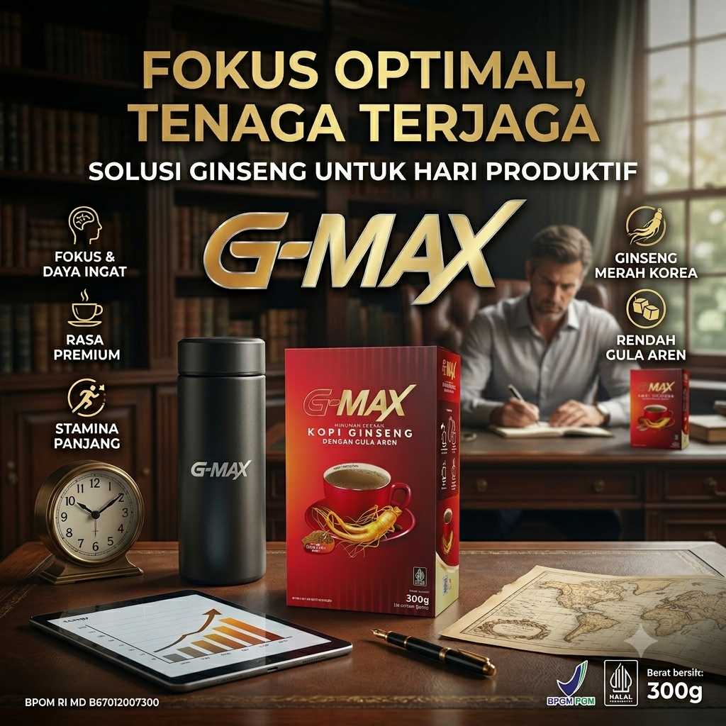 Kopi Ginseng G-MAX – Nikmati Rasa Kopi Dengan Sentuhan Ginseng