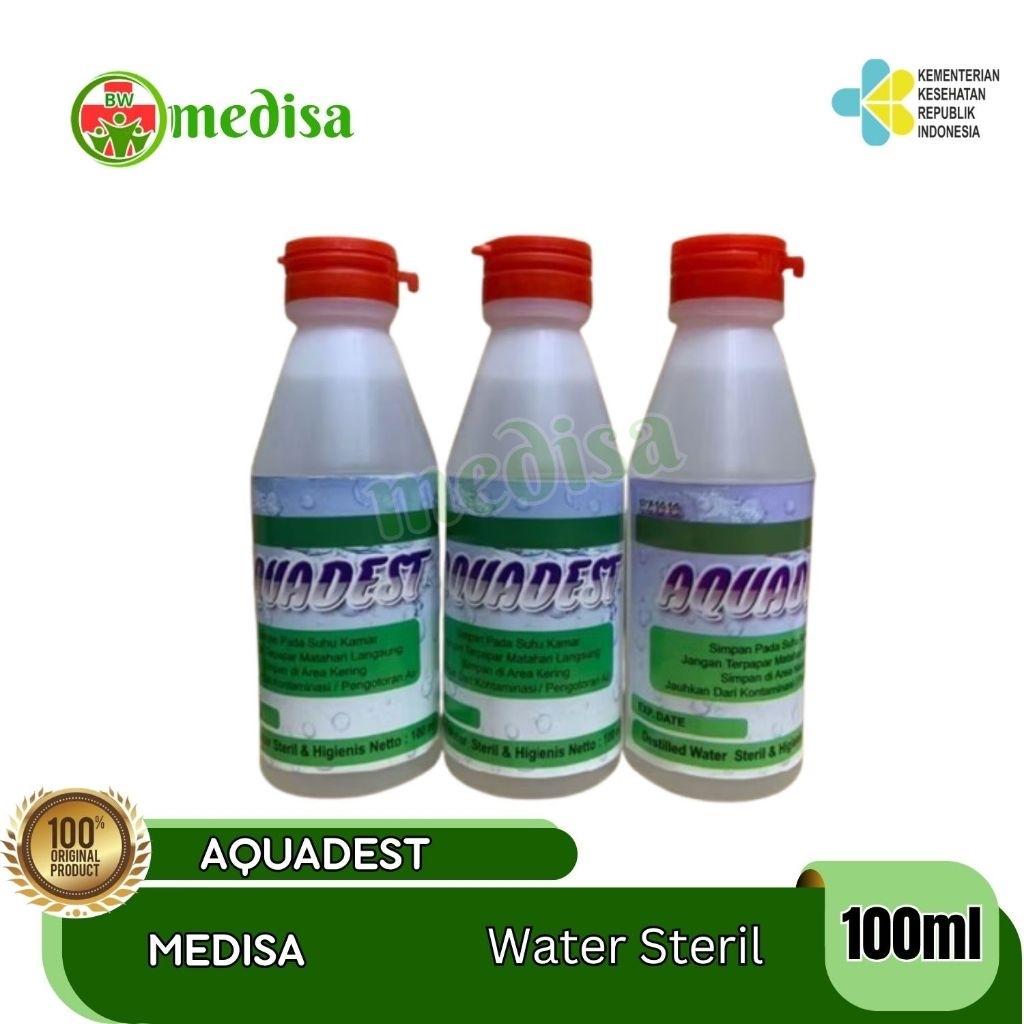 AQUADEST Destilasi Water Steril 100ml