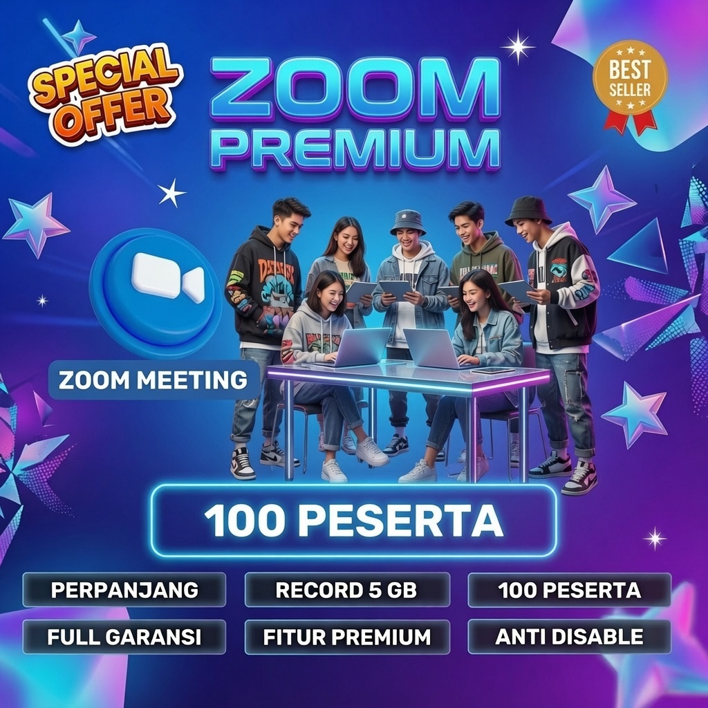ZOOM PREMIUM PRO 1 BULAN Garansi Full Anti Limit Meeting