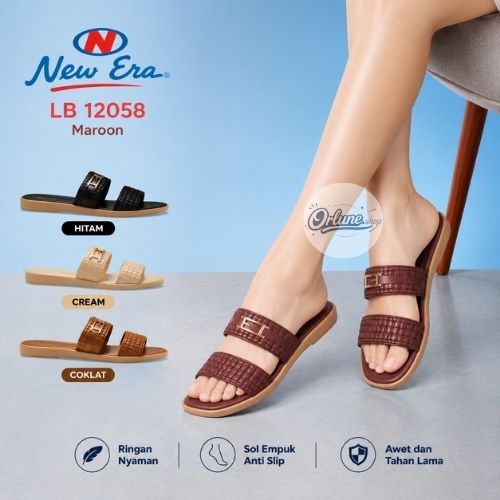 ORLUNE - NEW ERA LB 120582 Sandal Casual lady's Ring Sandal Jepit Sandal Slop Karet Wanita Size Terb