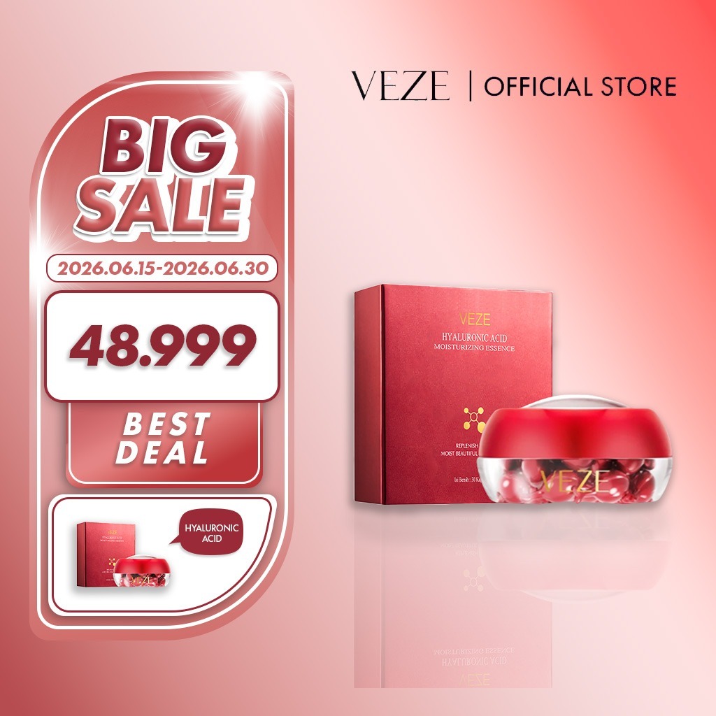 [BPOM] - VEZE Kapsul Wajah 30 Buah Esensi Vit E Anti Kerut Pemutih Pelembab Kulit Serum Wajah Anti P