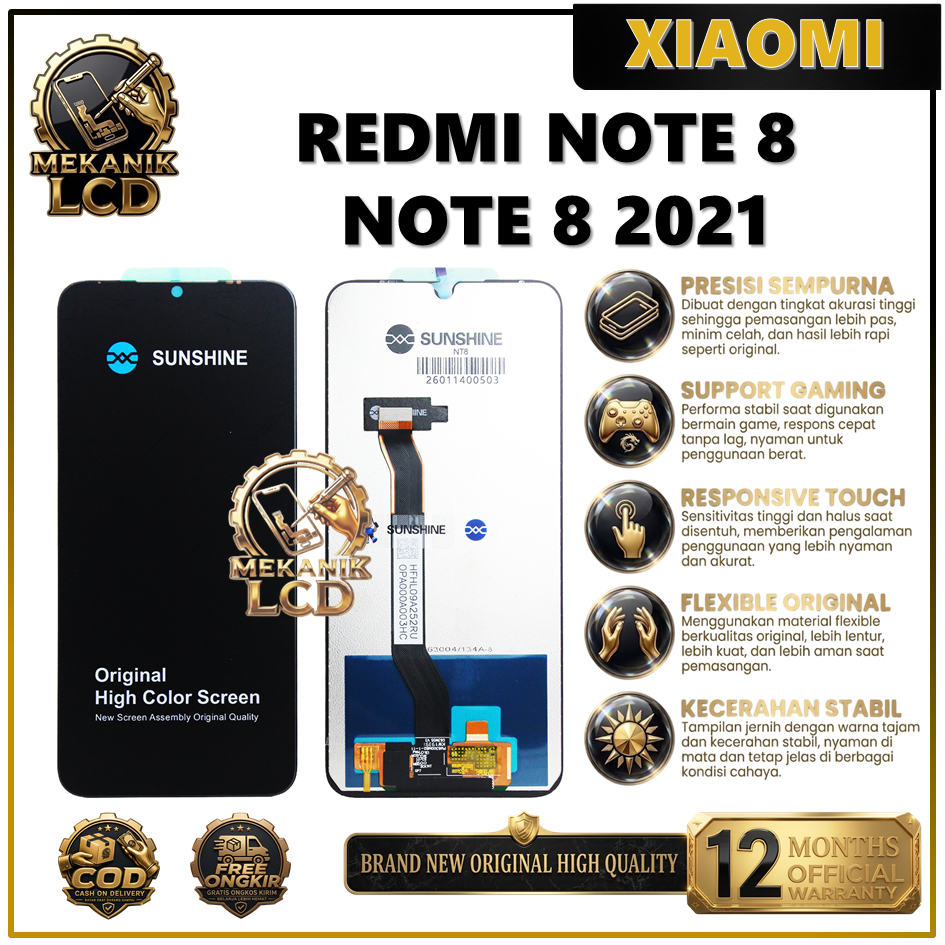 LCD TOUCHSCREEN XIAOMI REDMI NOTE 8 / NOTE 8 2021 ORIGINAL 100%