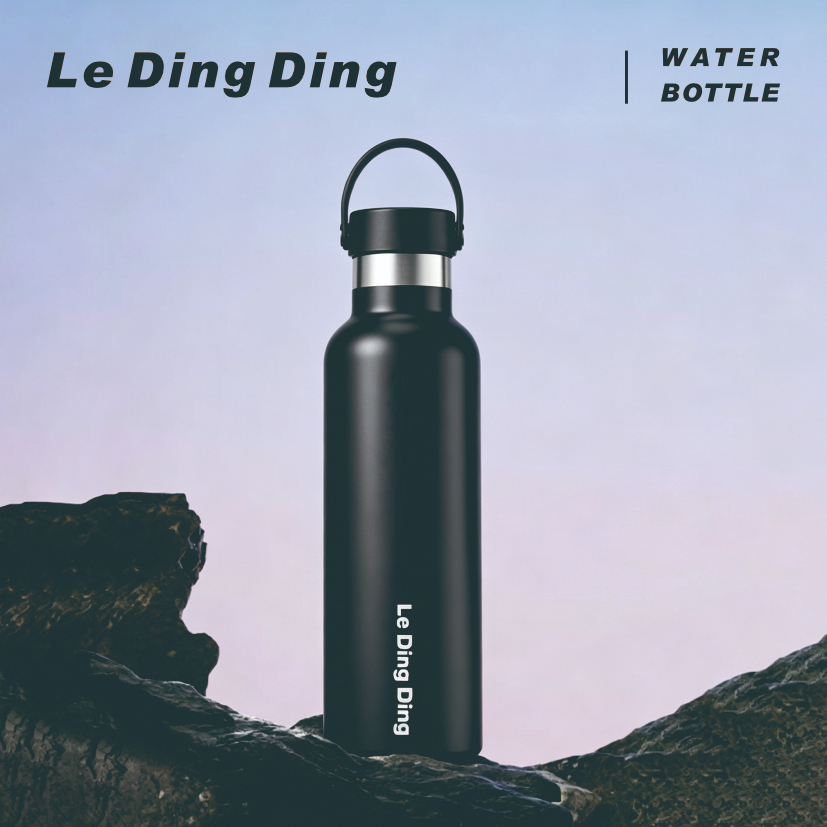 LeDingDing-Tumbler Stainless Steel Tumbler tahan panas dingin 24 jam Termos Tutup Bambu 500ml 1 Lite