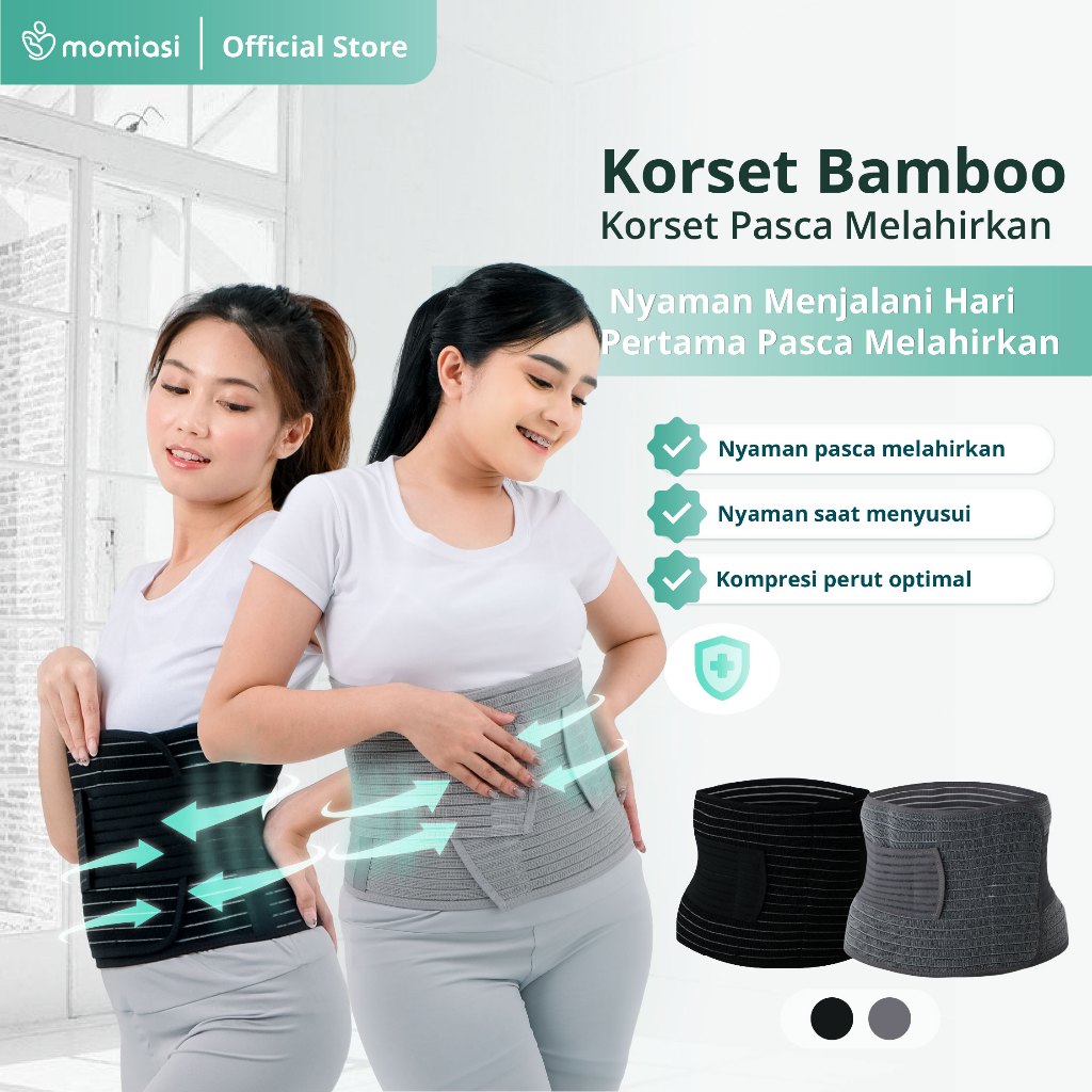 [BEST SELLER] Momiasi - Korset Postpartum Bamboo - Korset Bamboo Pasca Melahirkan BIG SIZE