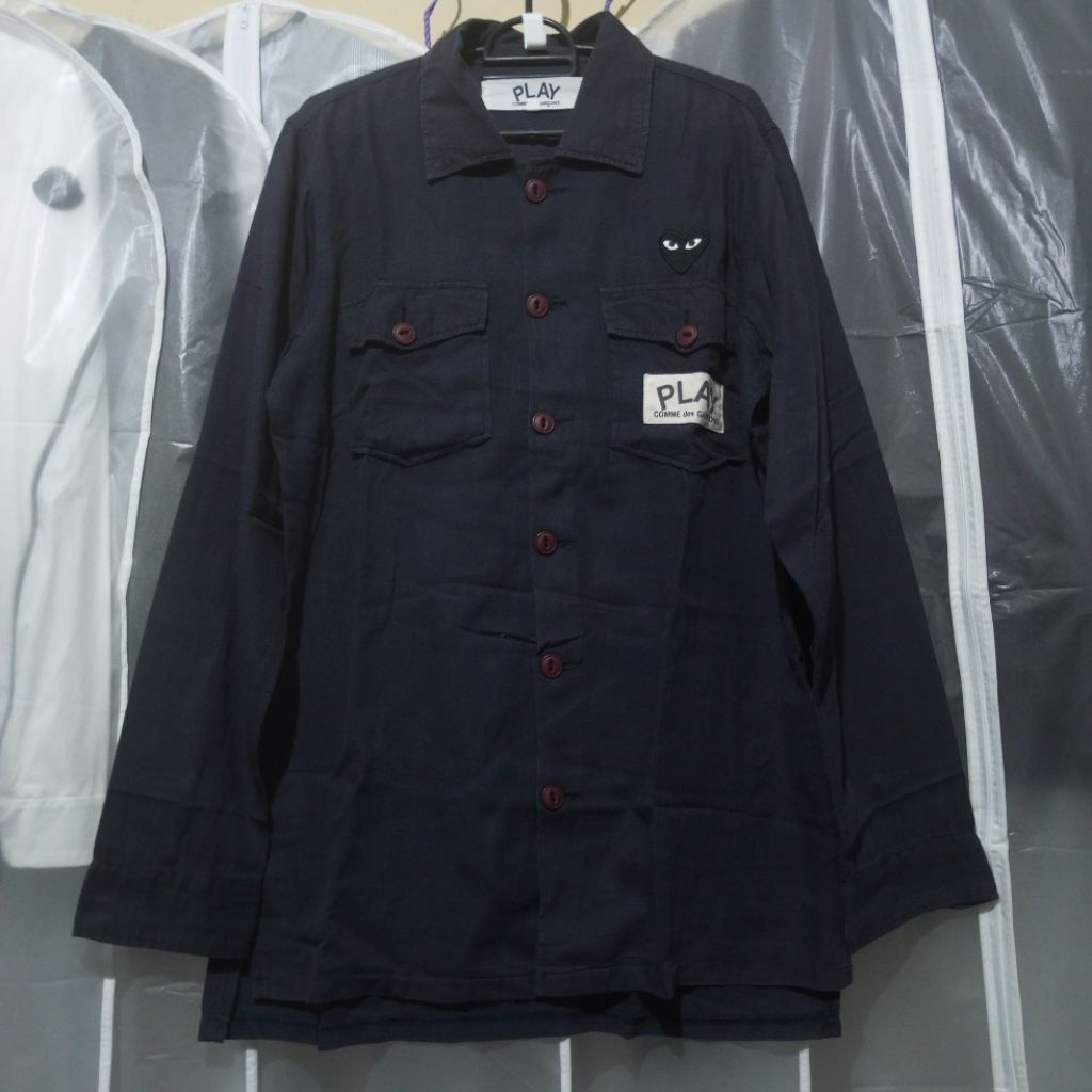 Comme des Garcons CDG Overshirt Kemeja Navy Oversize Loose Fit Japan Market Not WTAPS