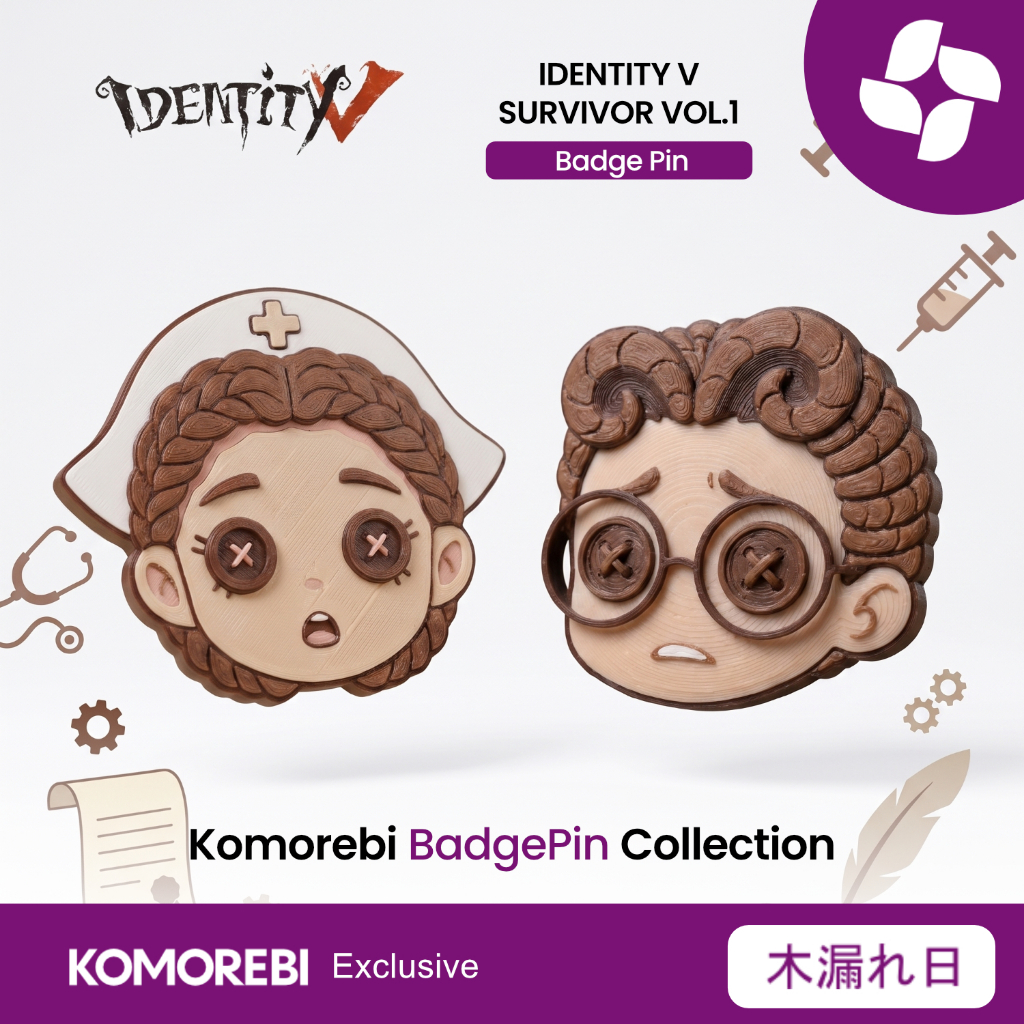 Badge Pin Identity V Doctor Lawyer Bros Tas Ransel Kado Unik Merchandise Game Horor Exclusive#KO1079