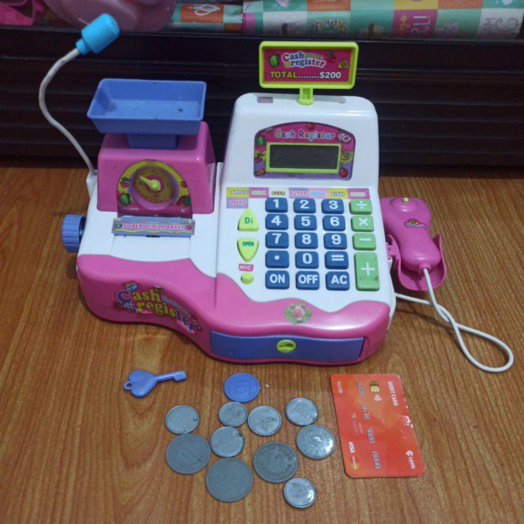 mainan kasir anak preloved baik