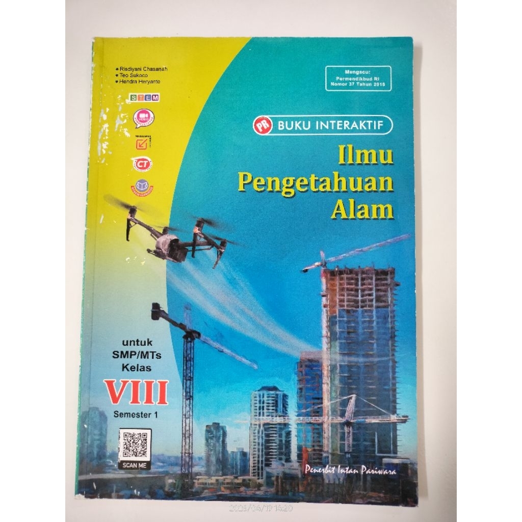 Buku IPA kelas 8 Penerbit Intan Pariwara, Original Bekas