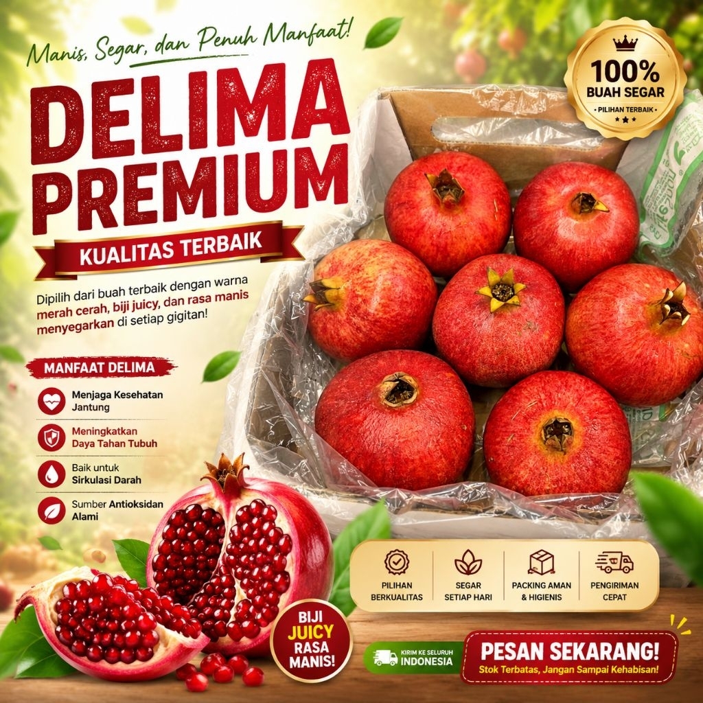 Delima merah import Peru delima Premium 1kg