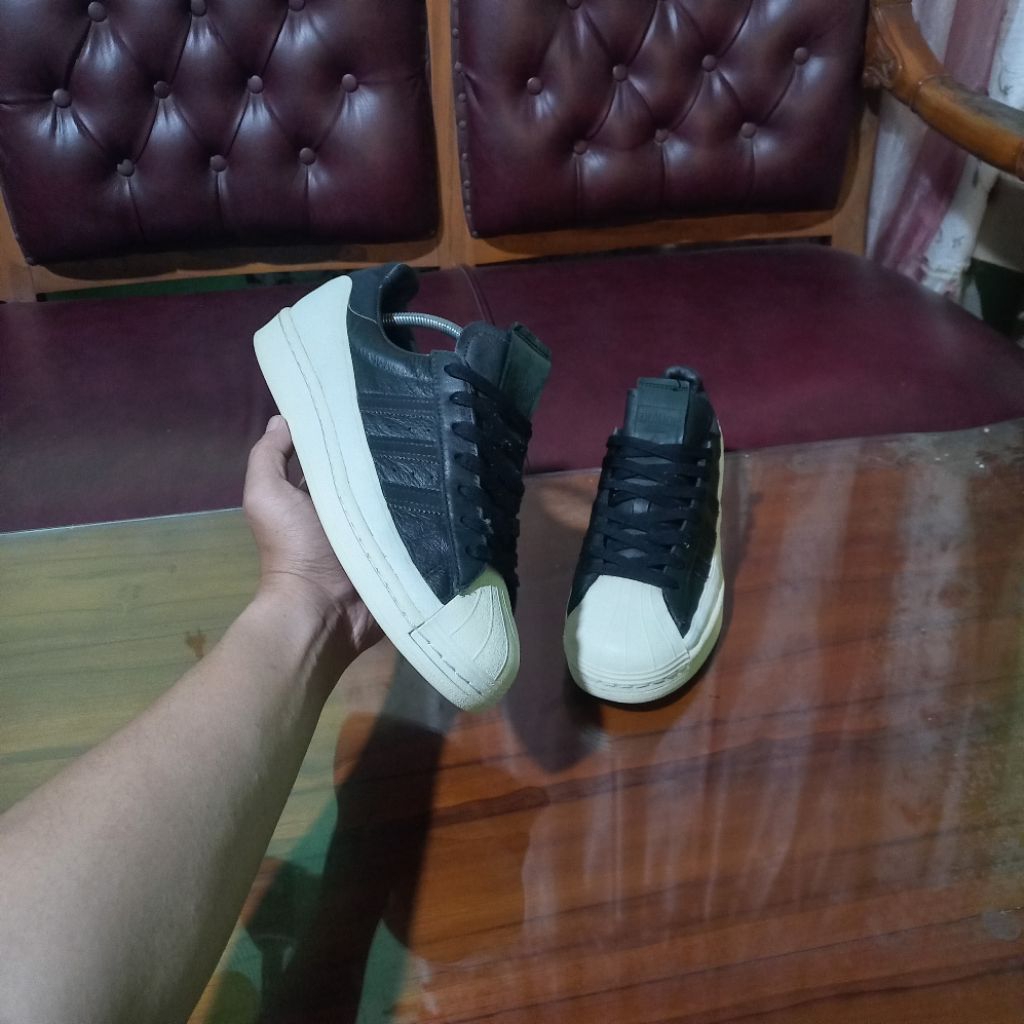 ADIDAS SUPERSTAR MG 'CORE BLACK' | SEPATU SNEAKERS KASUAL SECOND BRANDED