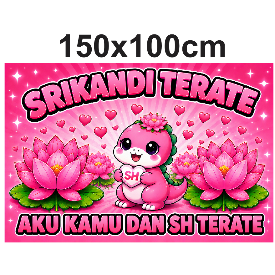 bendera SH Terate 150x100cm bisa custom tulisan